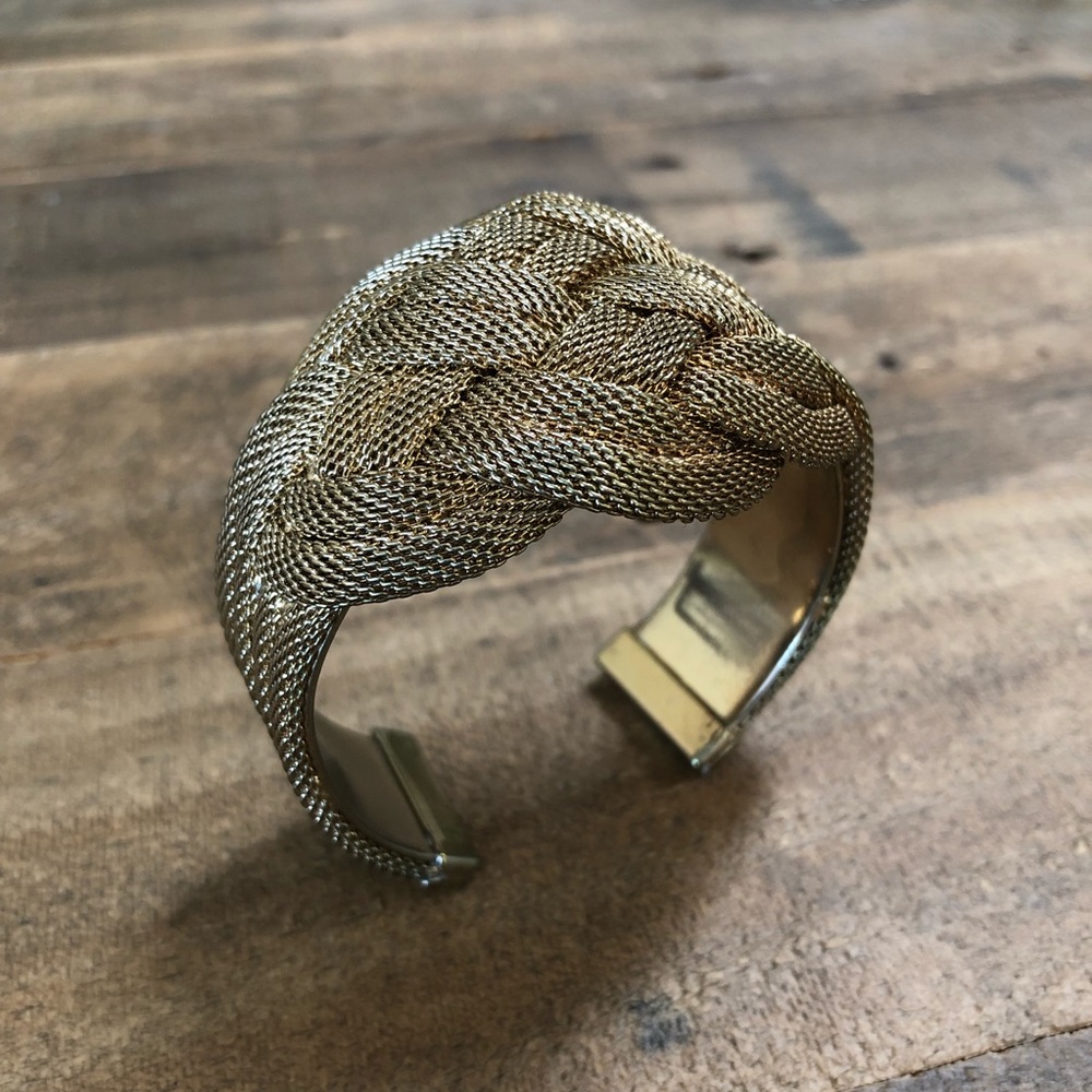 Woven Gold Cuff Bracelet